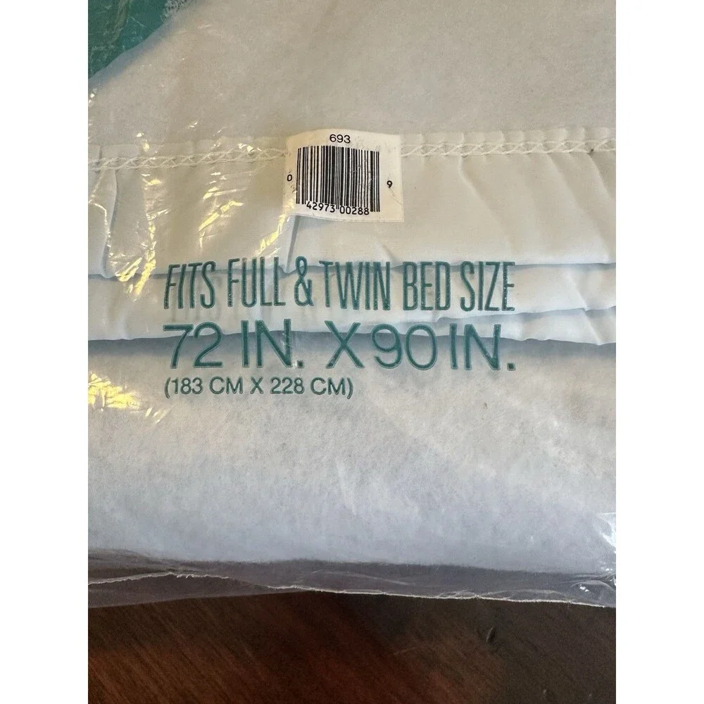 Beacon Windsor Blue L Satin Edge Twin Full Polyester Blanket USA New Vintage